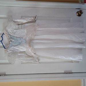 A girls size small white snow princess dress